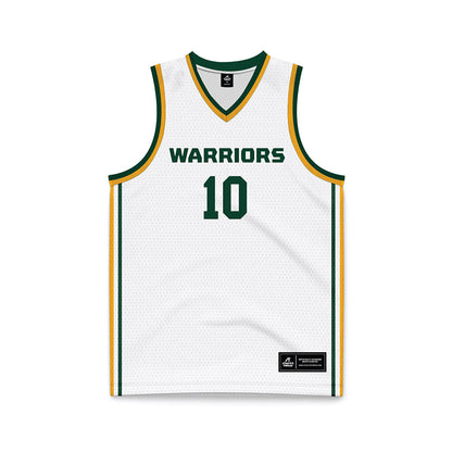 Wayne State - NCAA Men's Basketball : Chris Mutebi - White Basketball Jersey-0