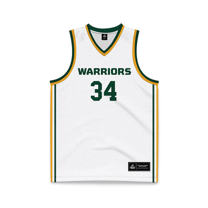 Wayne State - NCAA Men's Basketball : Eli Lohr - White Basketball Jersey-0