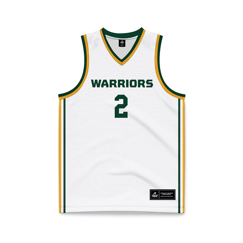 Wayne State - NCAA Men's Basketball : Jordan Briggs - White Basketball Jersey-0