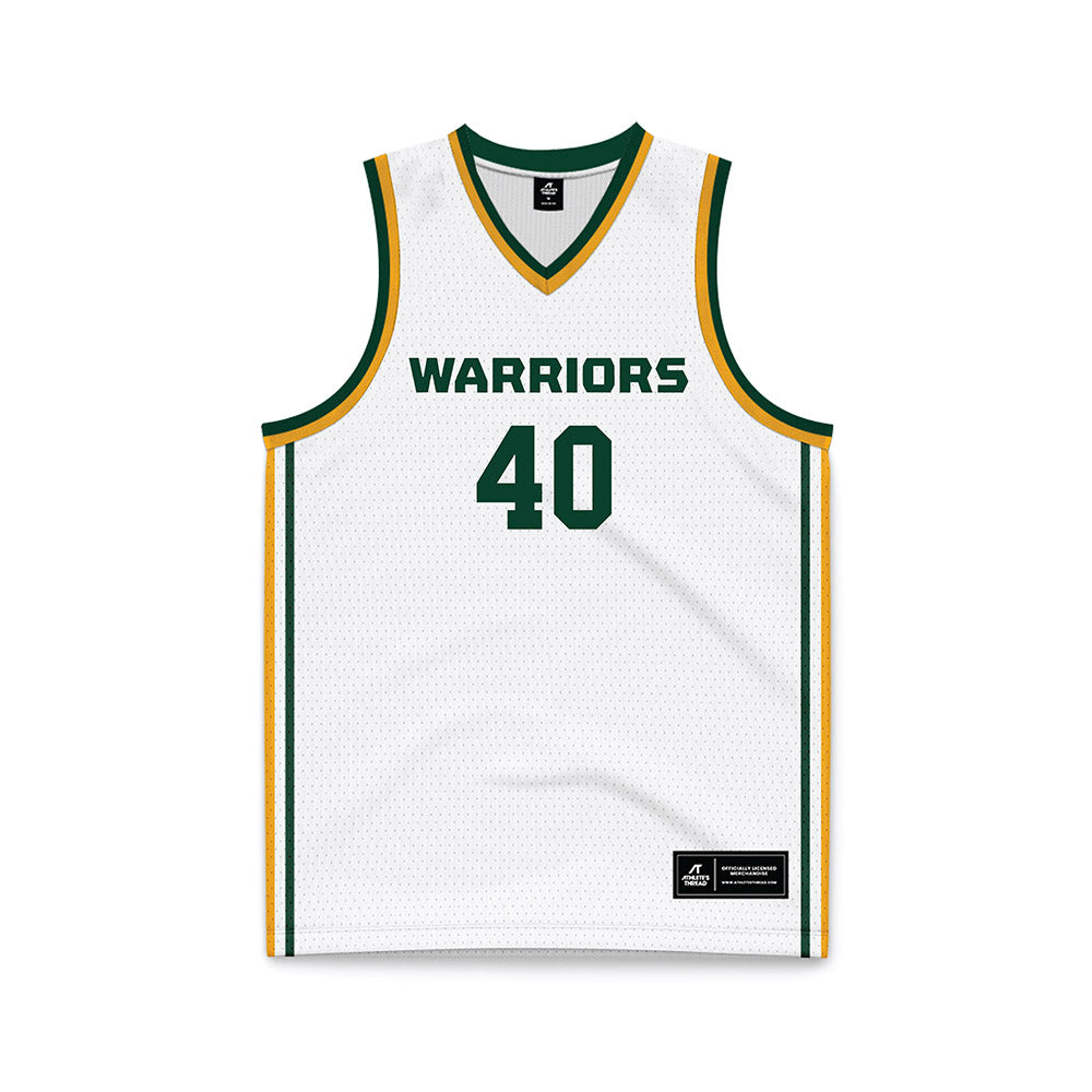Wayne State - NCAA Men's Basketball : Adam Ayrault - White Basketball Jersey-0