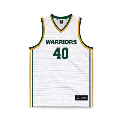 Wayne State - NCAA Men's Basketball : Adam Ayrault - White Basketball Jersey-0