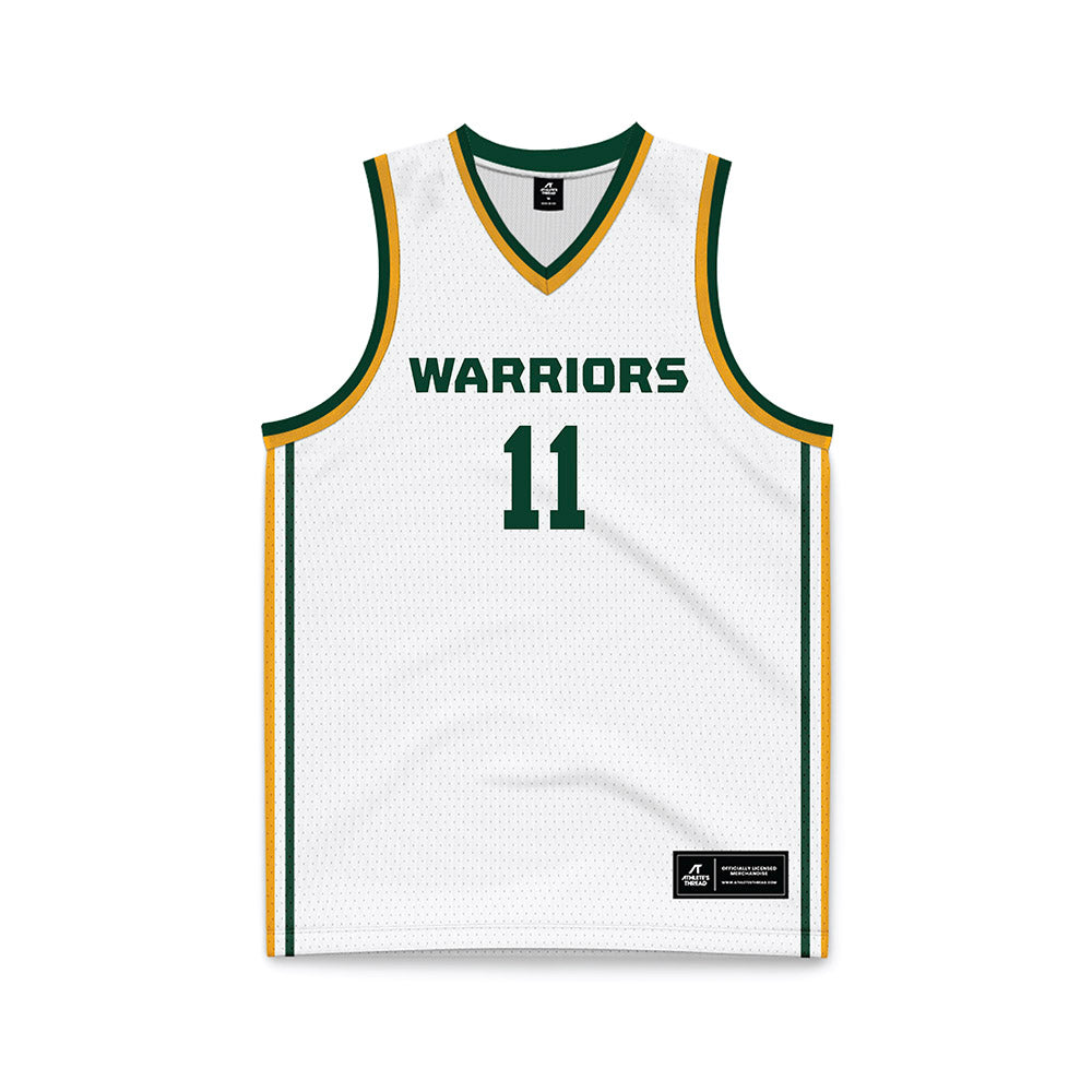 Wayne State - NCAA Men's Basketball : Luke Westerdale - White Basketball Jersey-0