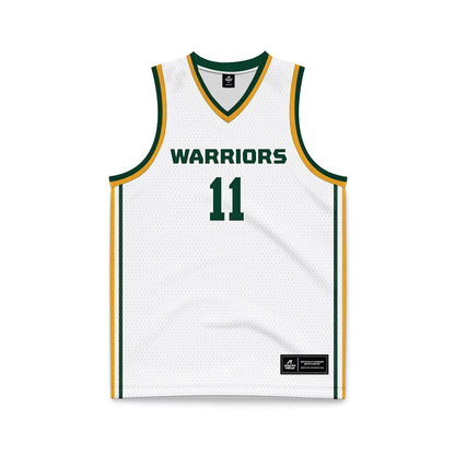 Wayne State - NCAA Men's Basketball : Luke Westerdale - White Basketball Jersey-0