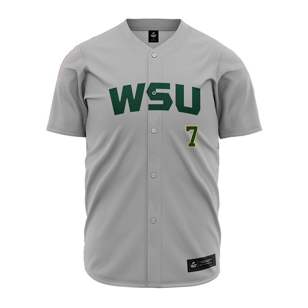 Wayne State - NCAA Baseball : Ty Garza - Grey Jersey-0