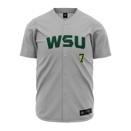 Wayne State - NCAA Baseball : Ty Garza - Grey Jersey-0