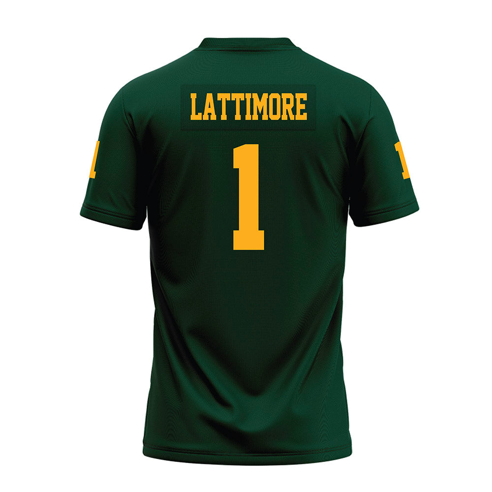 Wayne State - NCAA Football : Joseph Lattimore - Green Premium Football Jersey-1