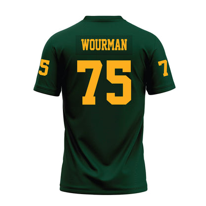 Wayne State - NCAA Football : Richardo Wourman - Green Premium Football Jersey-1