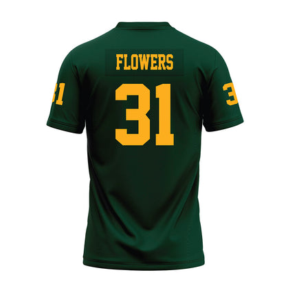 Wayne State - NCAA Football : Dharon Flowers - Green Premium Football Jersey-1