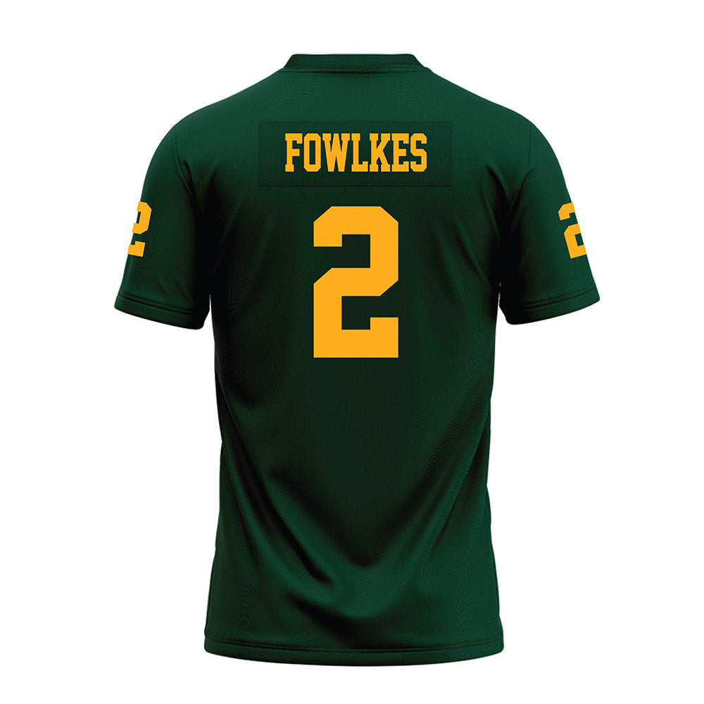 Wayne State - NCAA Football : Elijah Fowlkes - Green Premium Football Jersey-1