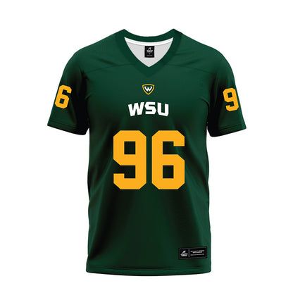 Wayne State - NCAA Football : Jordan Hutchinson - Green Premium Football Jersey-0