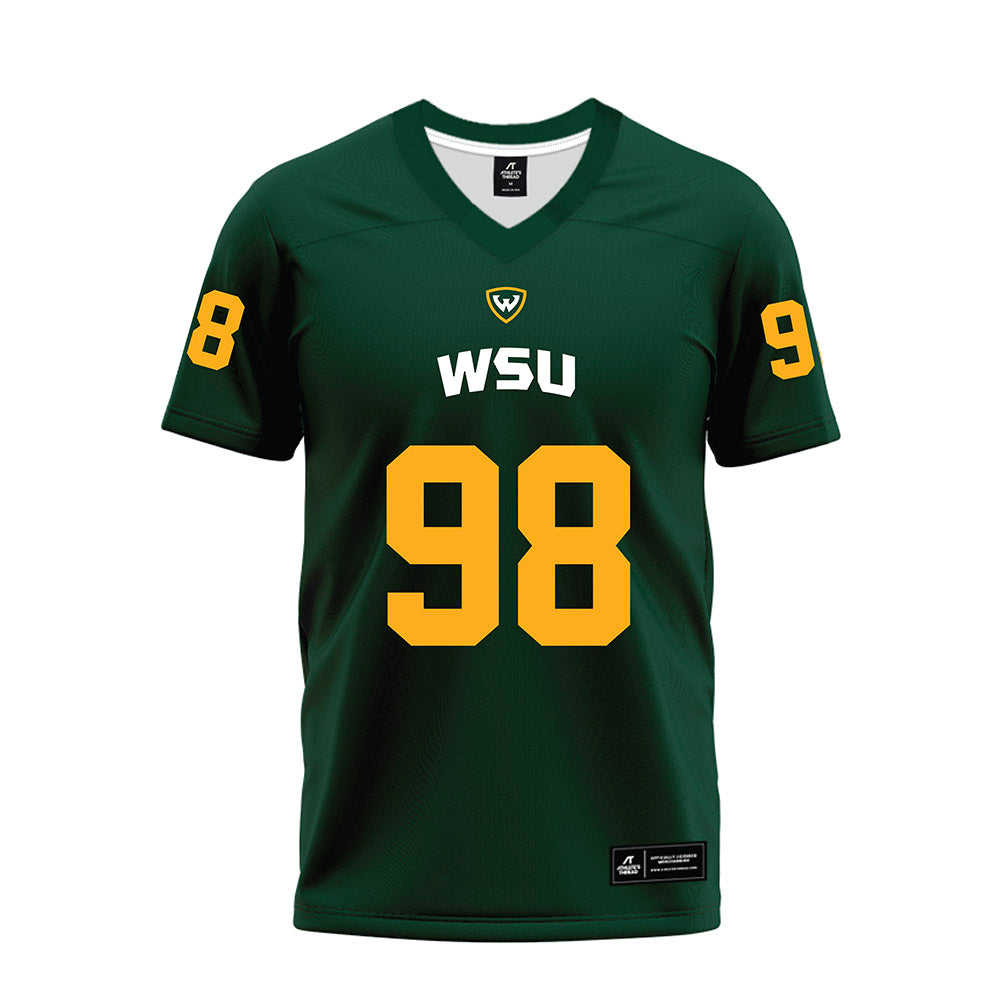 Wayne State - NCAA Football : Justhin Austin - Green Premium Football Jersey-0