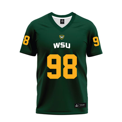 Wayne State - NCAA Football : Justhin Austin - Green Premium Football Jersey-0