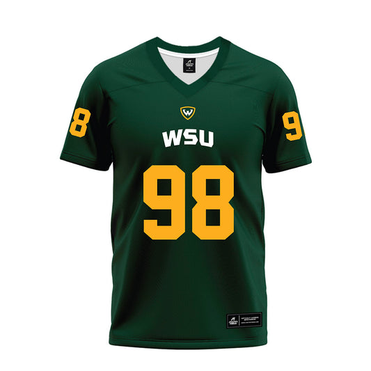 Wayne State - NCAA Football : Justhin Austin - Green Premium Football Jersey-0