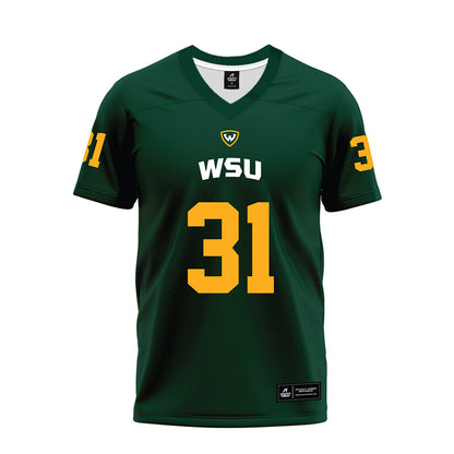 Wayne State - NCAA Football : Dharon Flowers - Green Premium Football Jersey-0