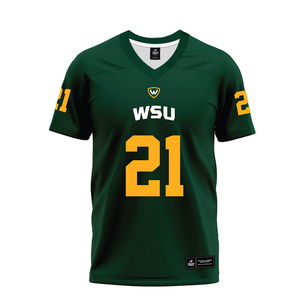 Wayne State - NCAA Football : Christopher Gillam - Green Premium Football Jersey-0
