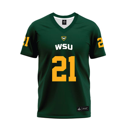 Wayne State - NCAA Football : Christopher Gillam - Green Premium Football Jersey-0
