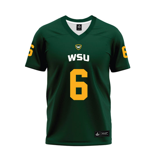 Wayne State - NCAA Football : Raymond Payne - Green Premium Football Jersey-0