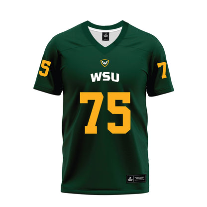 Wayne State - NCAA Football : Richardo Wourman - Green Premium Football Jersey-0
