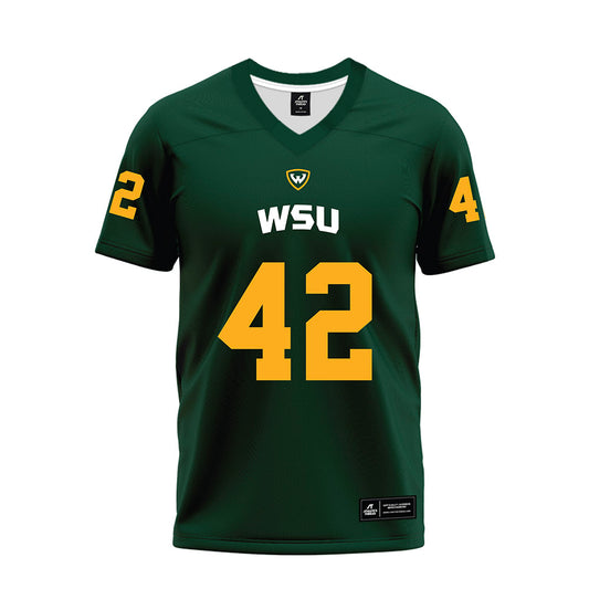 Wayne State - NCAA Football : Devon Isaac - Green Premium Football Jersey-0