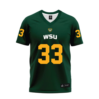 Wayne State - NCAA Football : Maximos Edwards - Green Premium Football Jersey-0