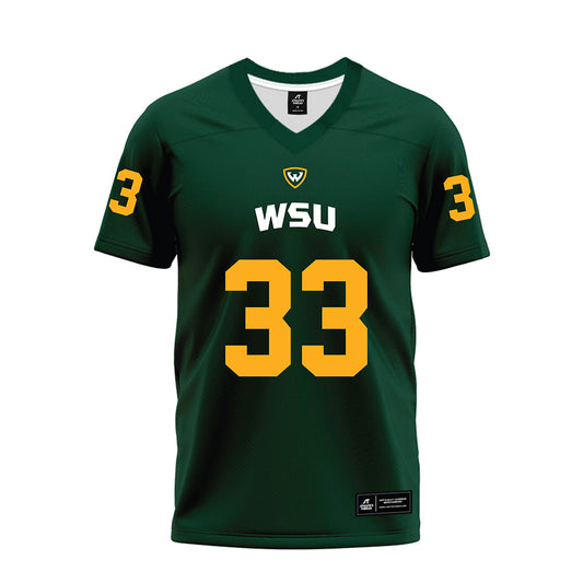 Wayne State - NCAA Football : Maximos Edwards - Green Premium Football Jersey-0