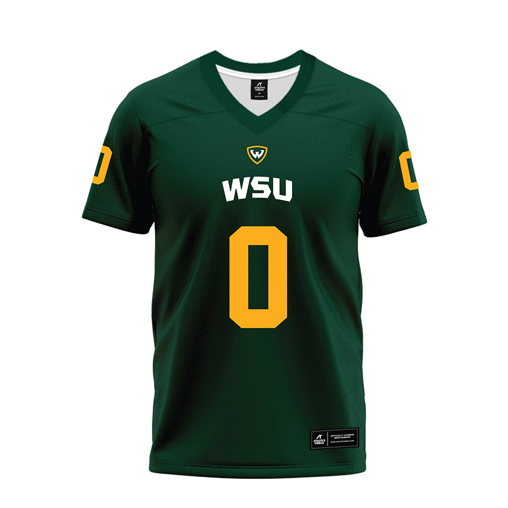 Wayne State - NCAA Football : Michael Jenkins jr - Green Premium Football Jersey-0
