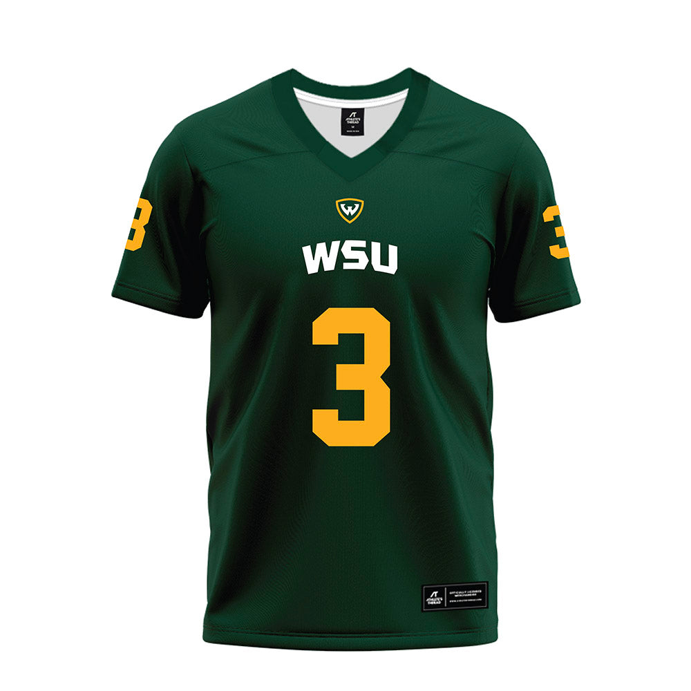 Wayne State - NCAA Football : Sterling Anderson - Green Premium Football Jersey-0