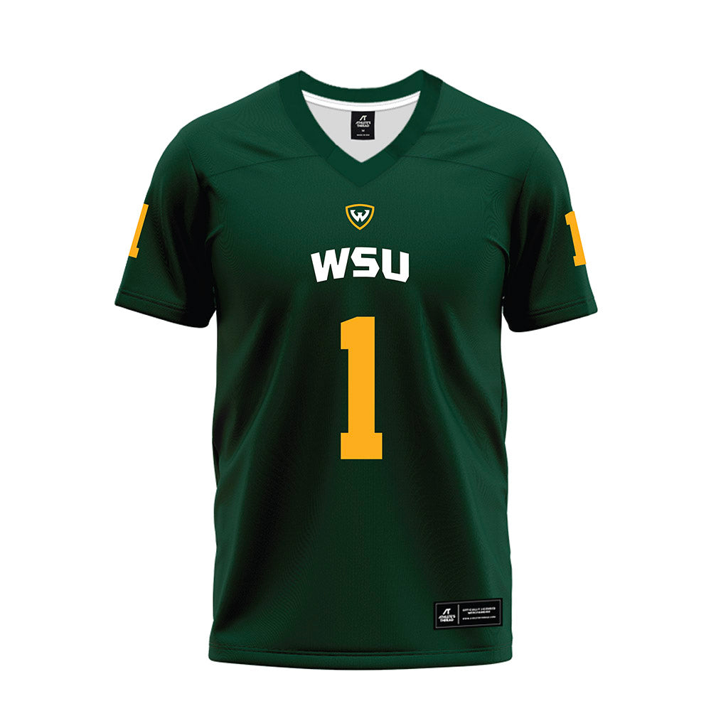 Wayne State - NCAA Football : Joseph Lattimore - Green Premium Football Jersey-0