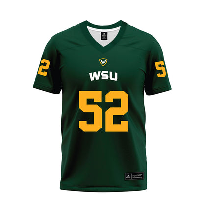 Wayne State - NCAA Football : Kenneth Franklin - Green Premium Football Jersey-0