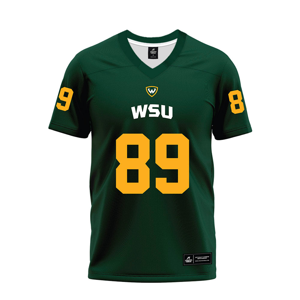 Wayne State - NCAA Football : Karter Freeman - Green Premium Football Jersey-0