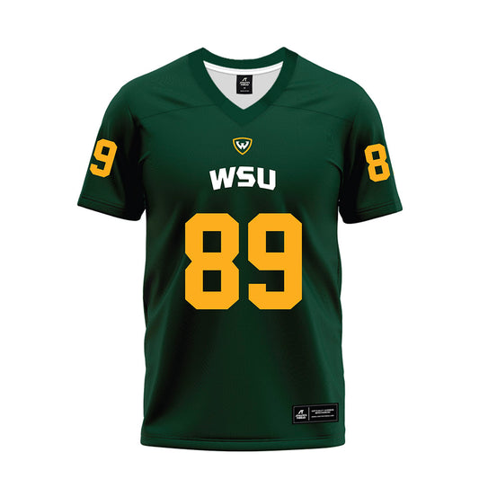 Wayne State - NCAA Football : Karter Freeman - Green Premium Football Jersey-0