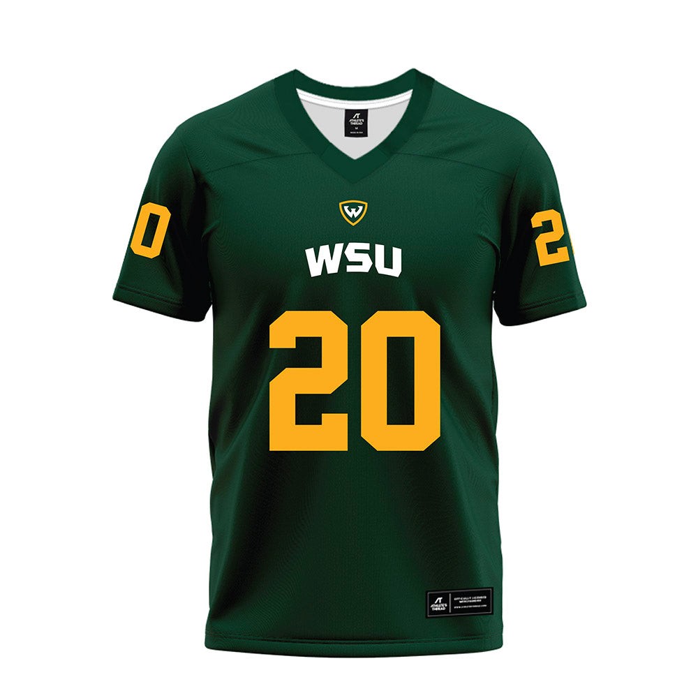 Wayne State - NCAA Football : Chase Stephens - Green Premium Football Jersey-0