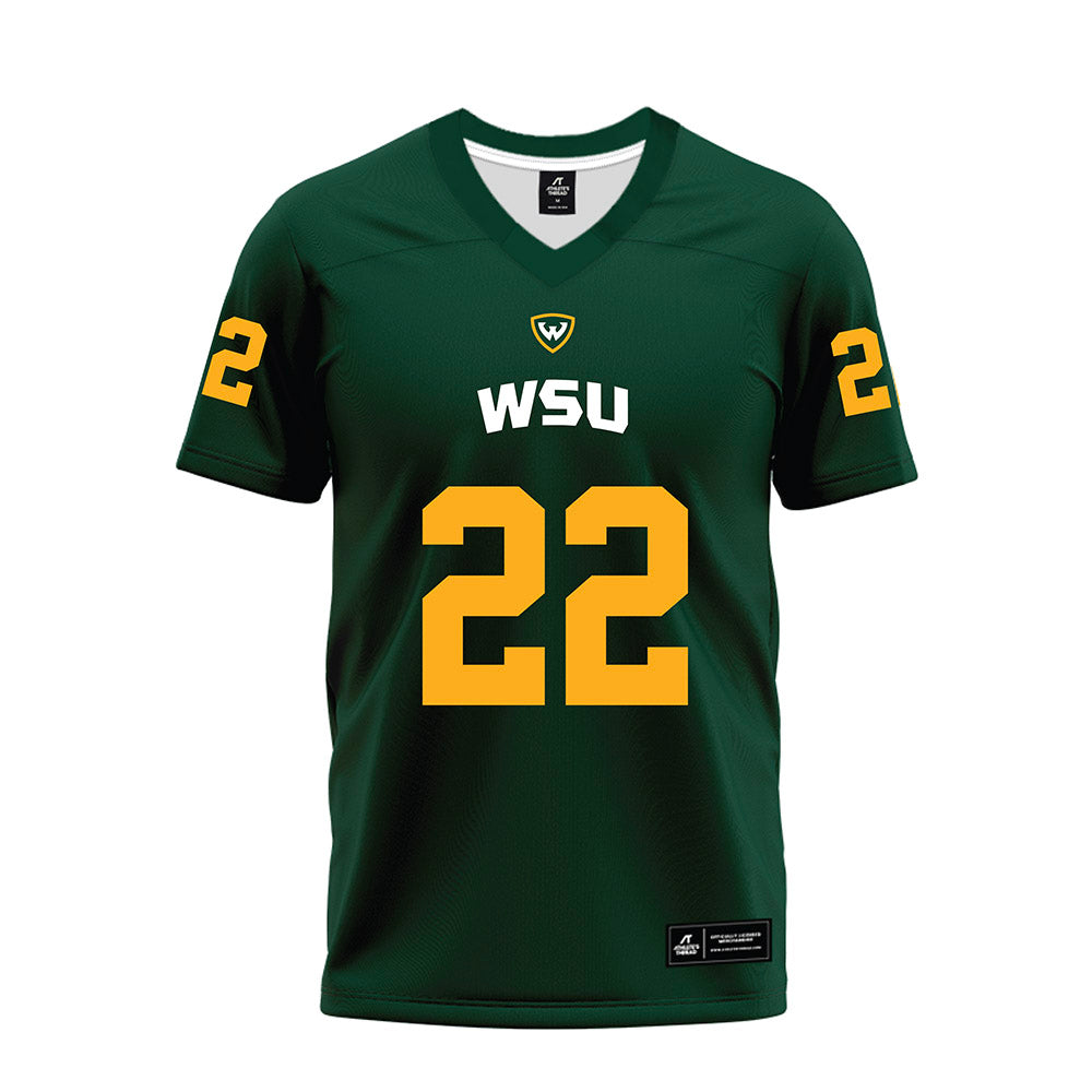 Wayne State - NCAA Football : Mickey Keller - Green Premium Football Jersey-0
