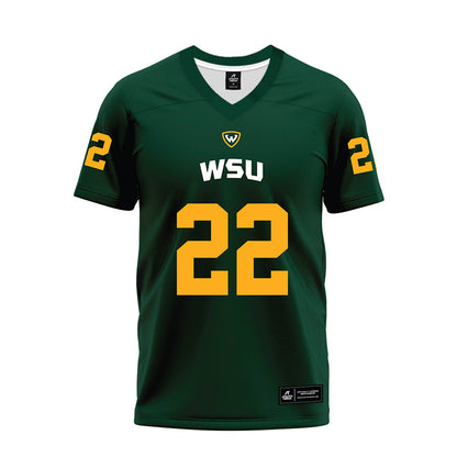 Wayne State - NCAA Football : Mickey Keller - Green Premium Football Jersey-0