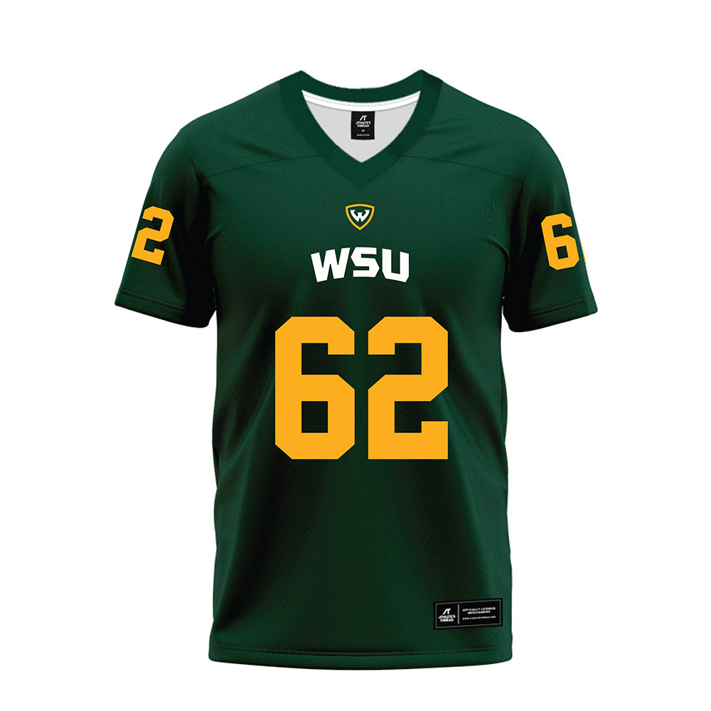 Wayne State - NCAA Football : Will Edwards - Green Premium Football Jersey-0