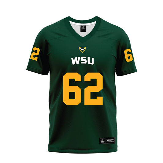 Wayne State - NCAA Football : Will Edwards - Green Premium Football Jersey-0