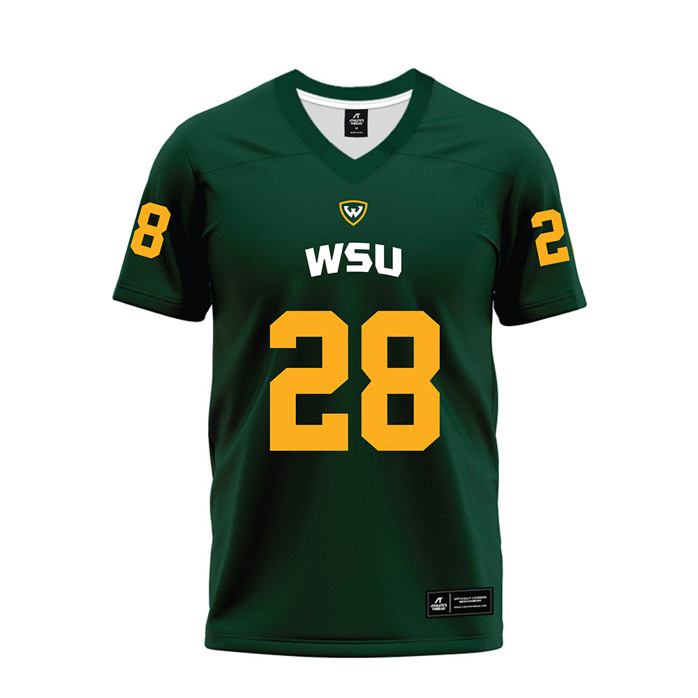 Wayne State - NCAA Football : Avery Burch - Green Premium Football Jersey-0