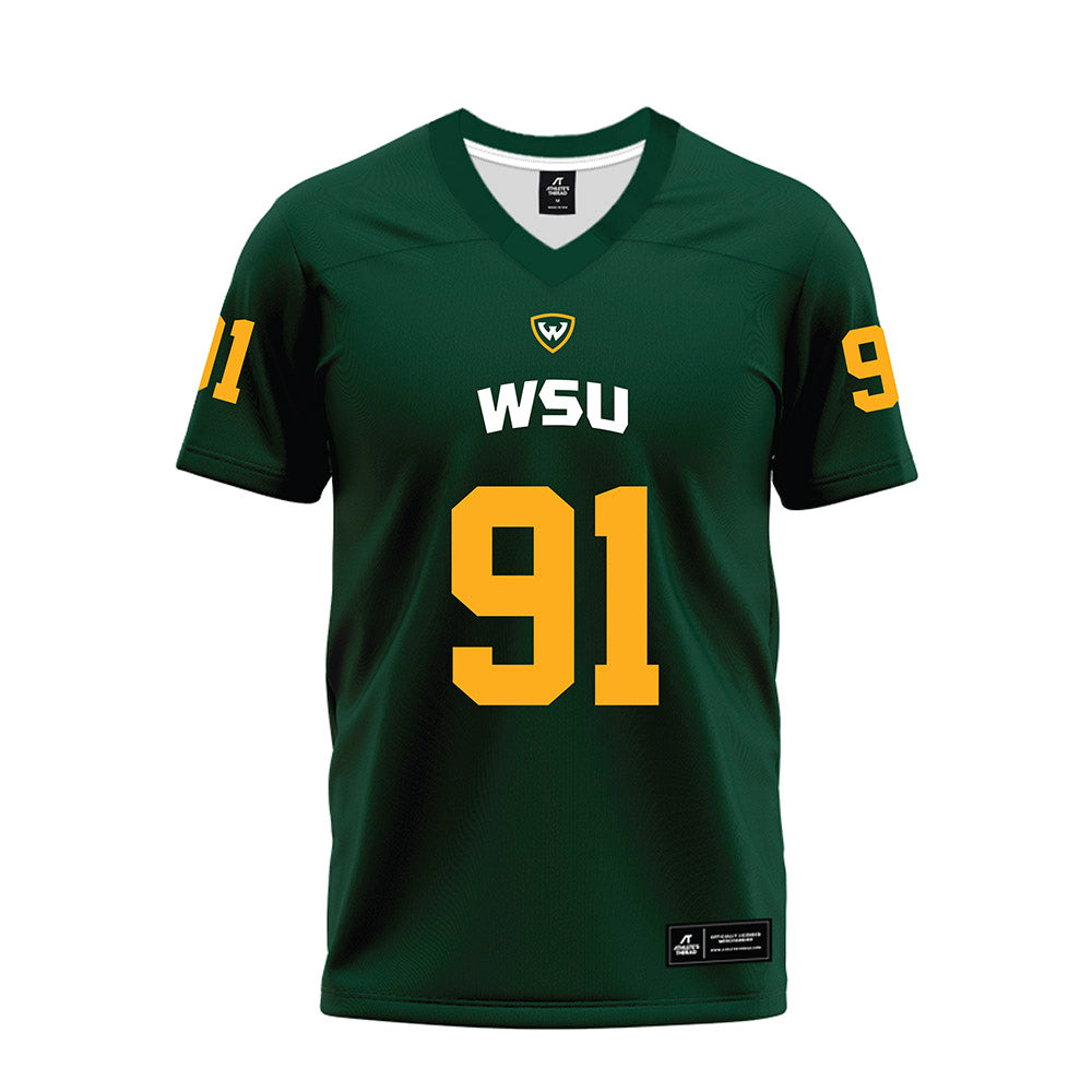 Wayne State - NCAA Football : Zion Lancaster - Green Premium Football Jersey-0