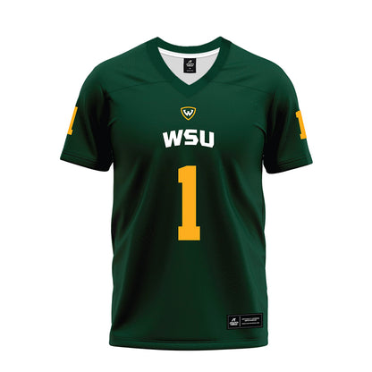Wayne State - NCAA Football : Dvaun Bentley - Green Premium Football Jersey-0