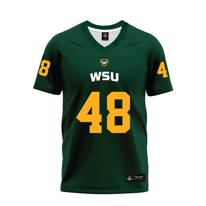 Wayne State - NCAA Football : Brock Carpenter - Green Premium Football Jersey-0