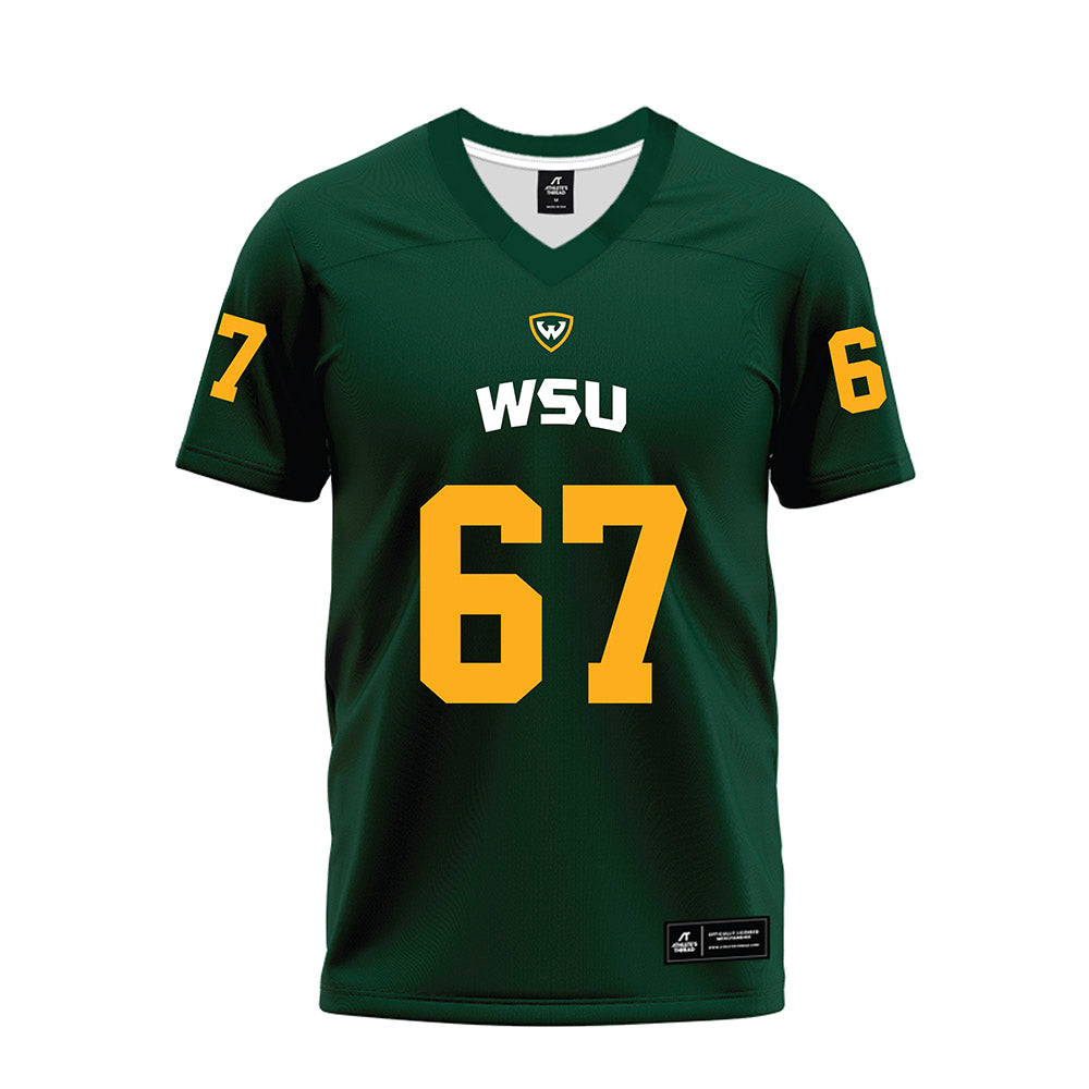 Wayne State - NCAA Football : Jack McCowan - Green Premium Football Jersey-0