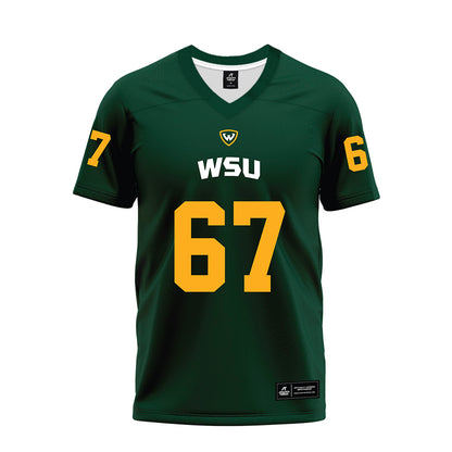 Wayne State - NCAA Football : Jack McCowan - Green Premium Football Jersey-0