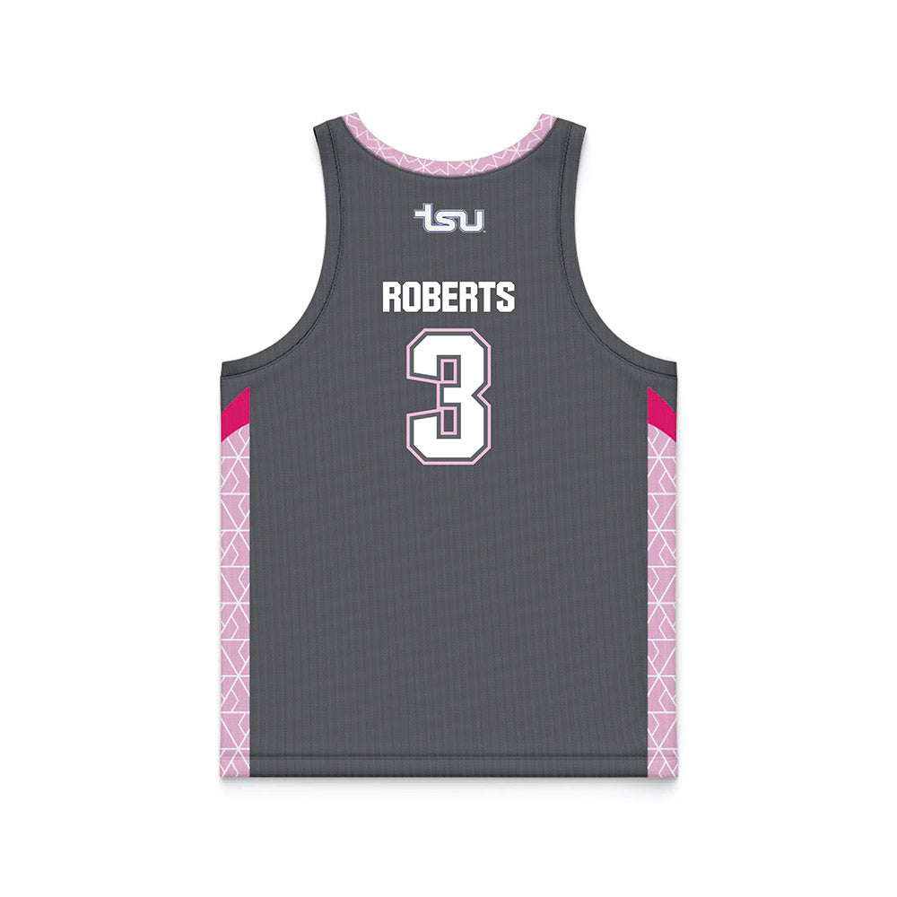 TN State - NCAA Women's Basketball : Kiari Roberts - Dark Grey Basketball Jersey-1