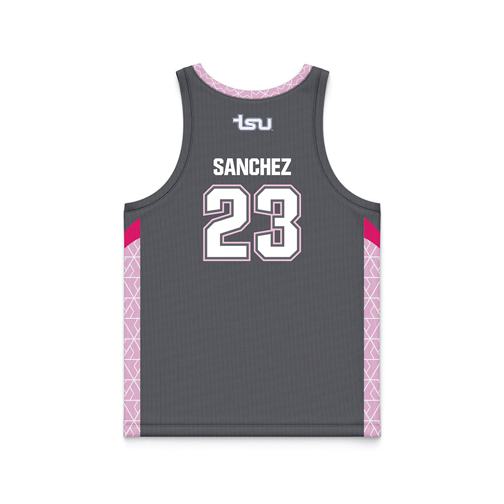 TN State - NCAA Women's Basketball : Sadie Sanchez - Dark Grey Basketball Jersey-1