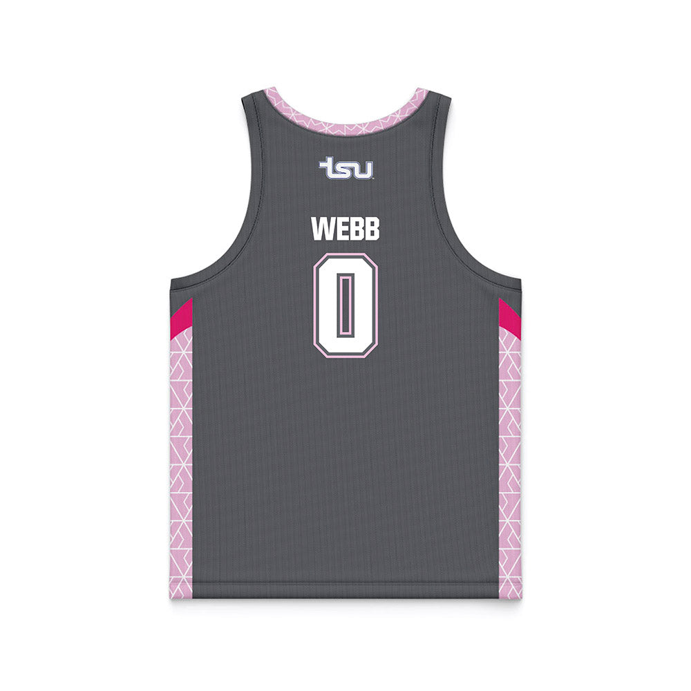 TN State - NCAA Women's Basketball : Aaniya Webb - Dark Grey Basketball Jersey-1