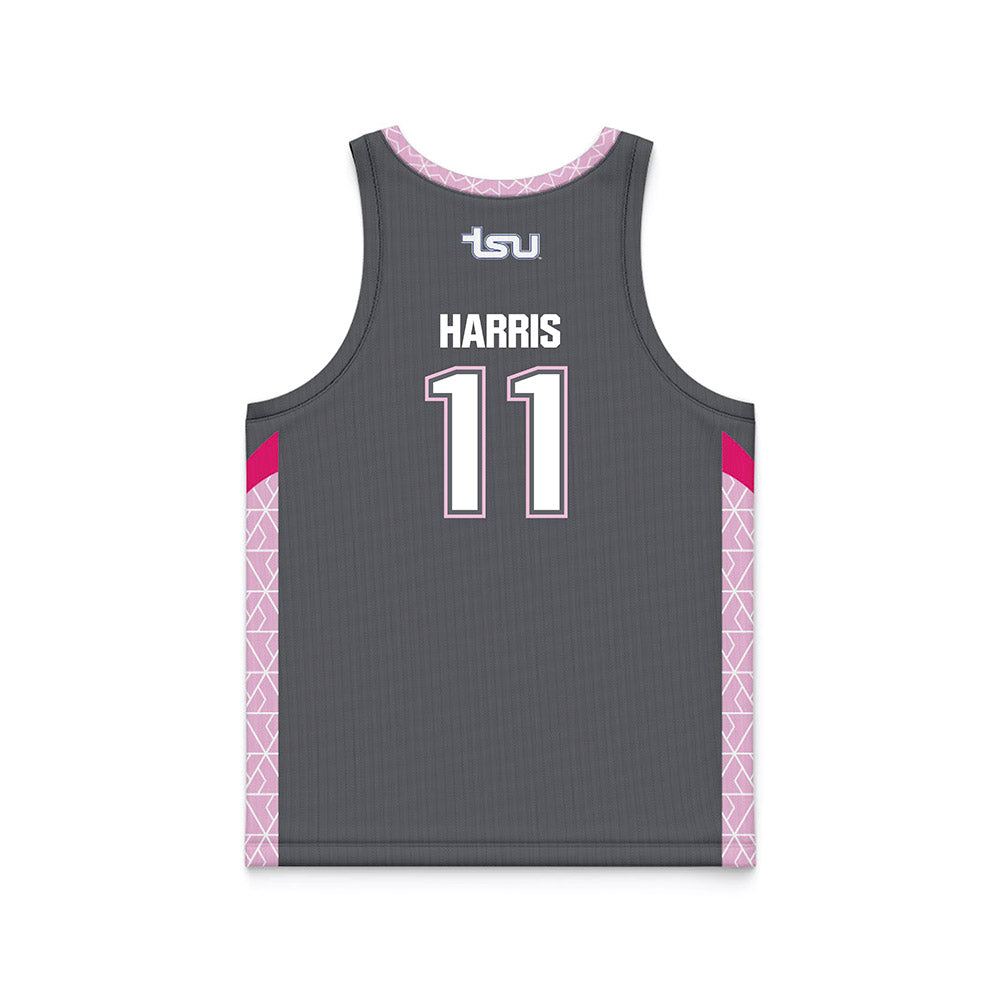 TN State - NCAA Women's Basketball : Genesis Harris - Dark Grey Basketball Jersey-1
