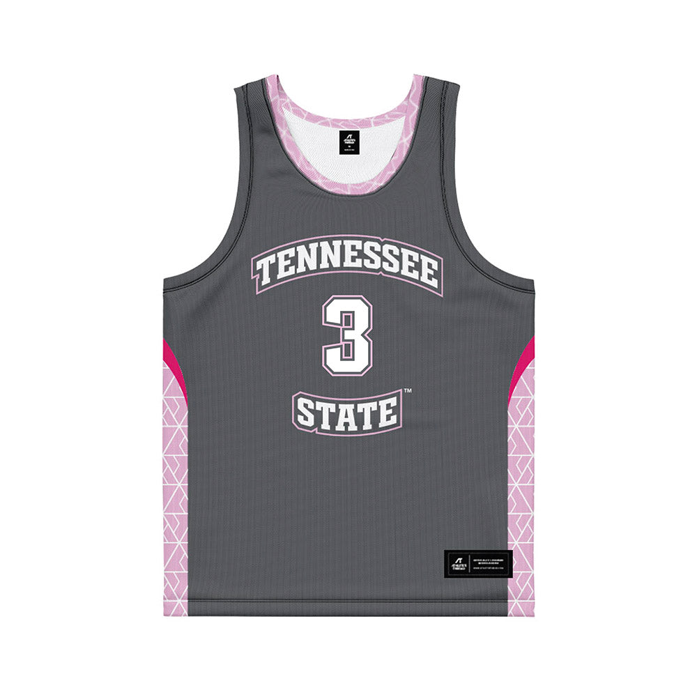 TN State - NCAA Women's Basketball : Kiari Roberts - Dark Grey Basketball Jersey-0