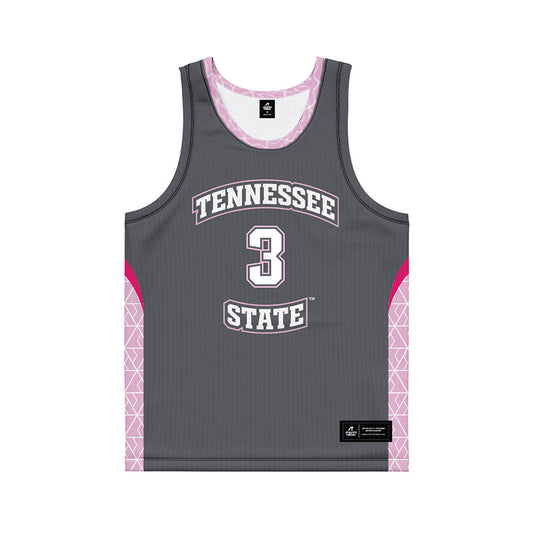 TN State - NCAA Women's Basketball : Kiari Roberts - Dark Grey Basketball Jersey-0