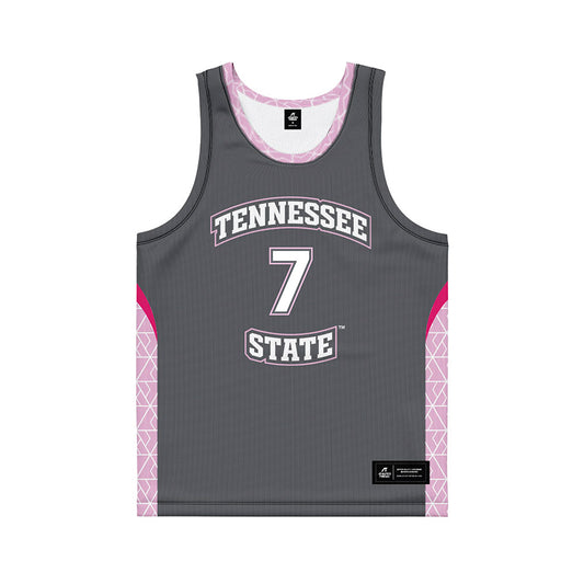 TN State - NCAA Women's Basketball : Icesis Thomas - Dark Grey Basketball Jersey-0