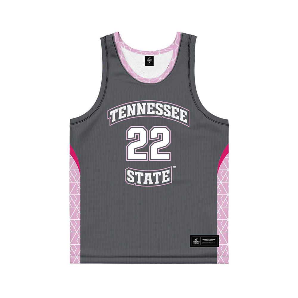 TN State - NCAA Women's Basketball : Erin Martin - Dark Grey Basketball Jersey-0